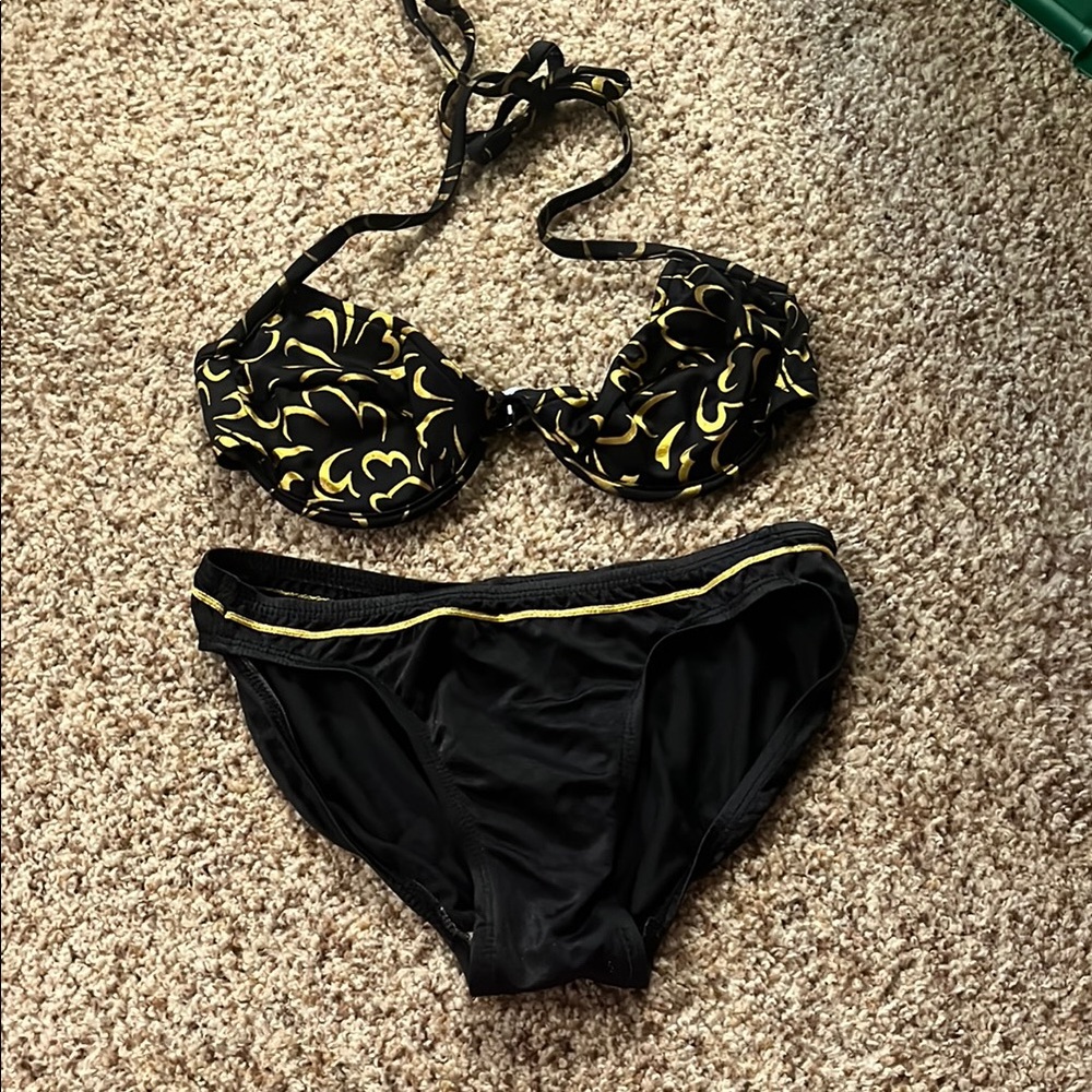 Deadstock Gold and Black Bikini
